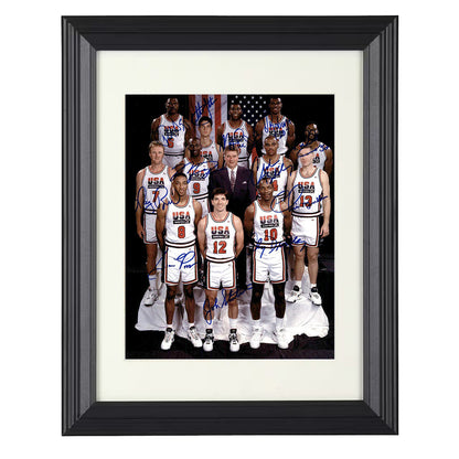 USA Dream Team - Team Signed Portrait 1992 Olympic Wall Art 8x10 Beveled Frame wall art print – Olympic Wall Art decor