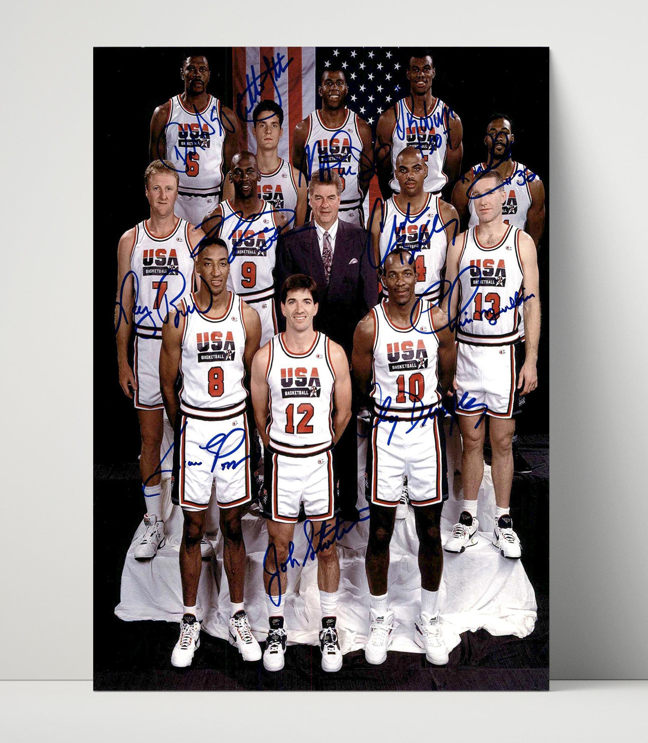 USA Dream Team - Team Signed Portrait 1992 Olympic Wall Art 16x20 Unframed Print wall art print – Olympic Wall Art decor