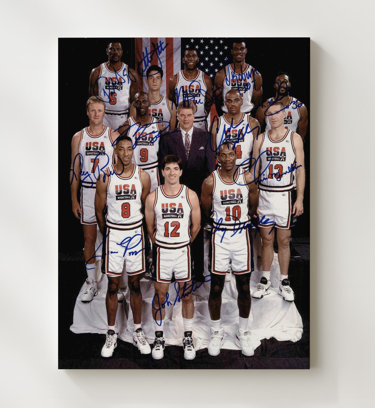 USA Dream Team - Team Signed Portrait 1992 Olympic Wall Art 20x24 Canvas wall art print – Olympic Wall Art decor