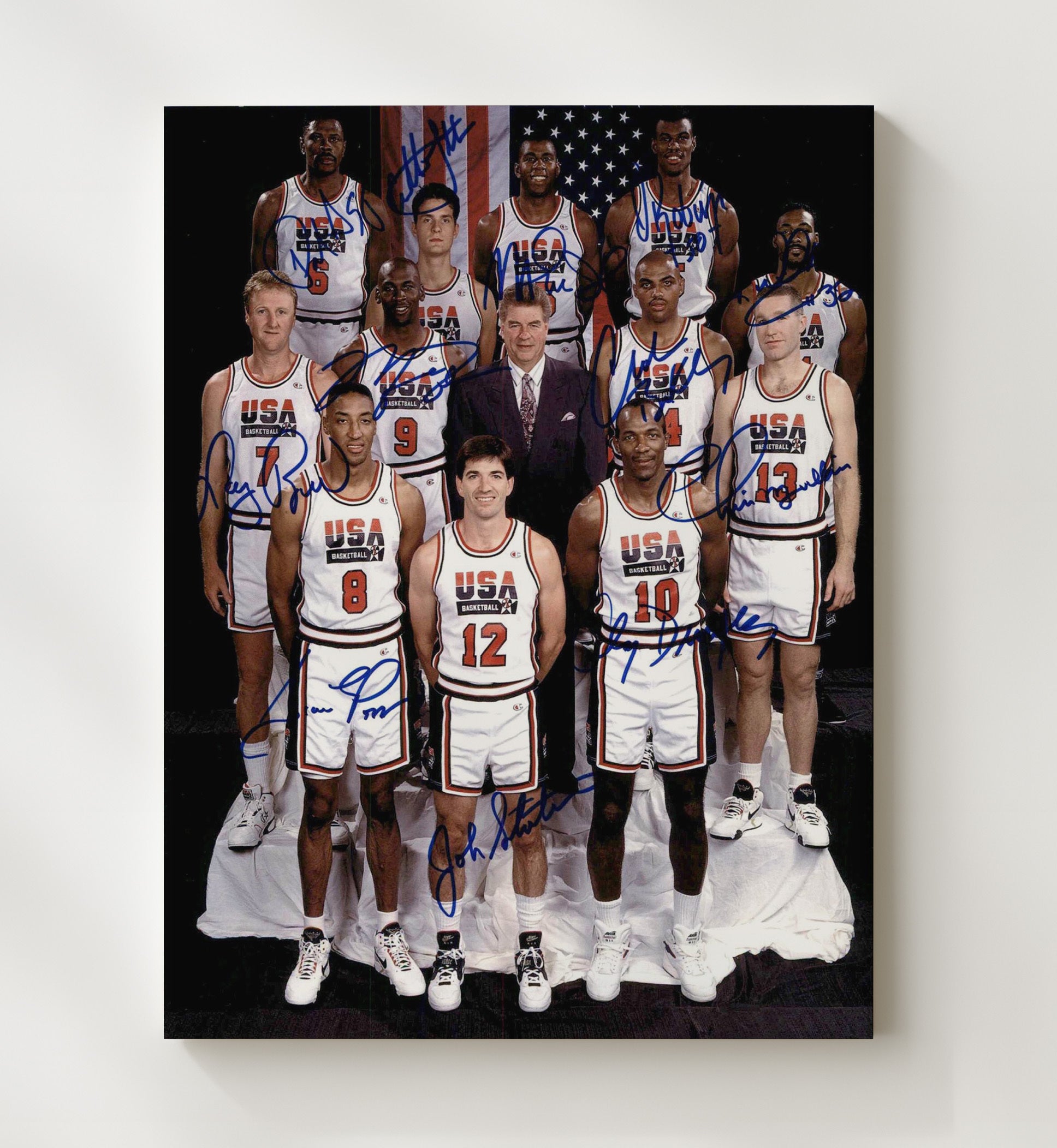 USA Dream Team - Team Signed Portrait 1992 Olympic Wall Art 20x24 Canvas wall art print – Olympic Wall Art decor