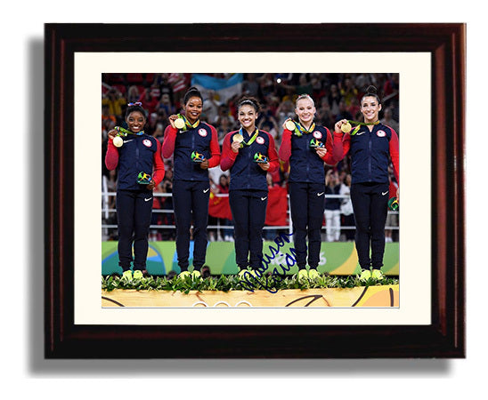 USA Gymnastics Team - Rio Gold Medal Podium 2016 Olympic Wall Art 8x10 Beveled Frame wall art print – Olympic Wall Art decor