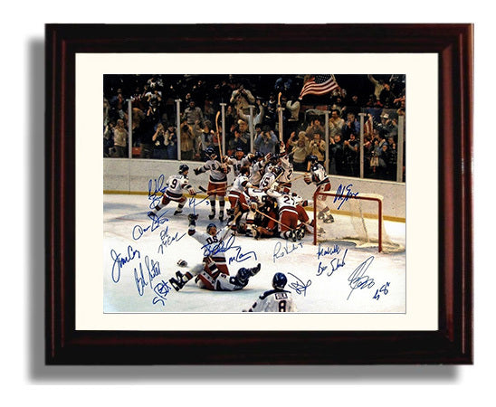 USA Hockey - Miracle on Ice Celebration 1980 Olympic Wall Art 8x10 Beveled Frame wall art print – Olympic Wall Art decor
