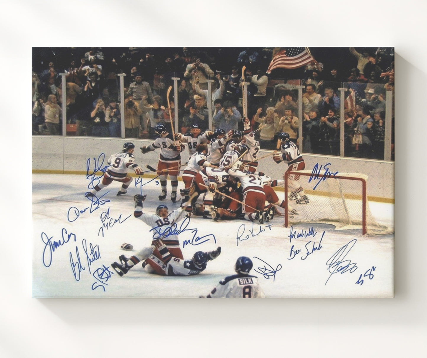 USA Hockey - Miracle on Ice Celebration 1980 Olympic Wall Art 20x24 Canvas wall art print – Olympic Wall Art decor