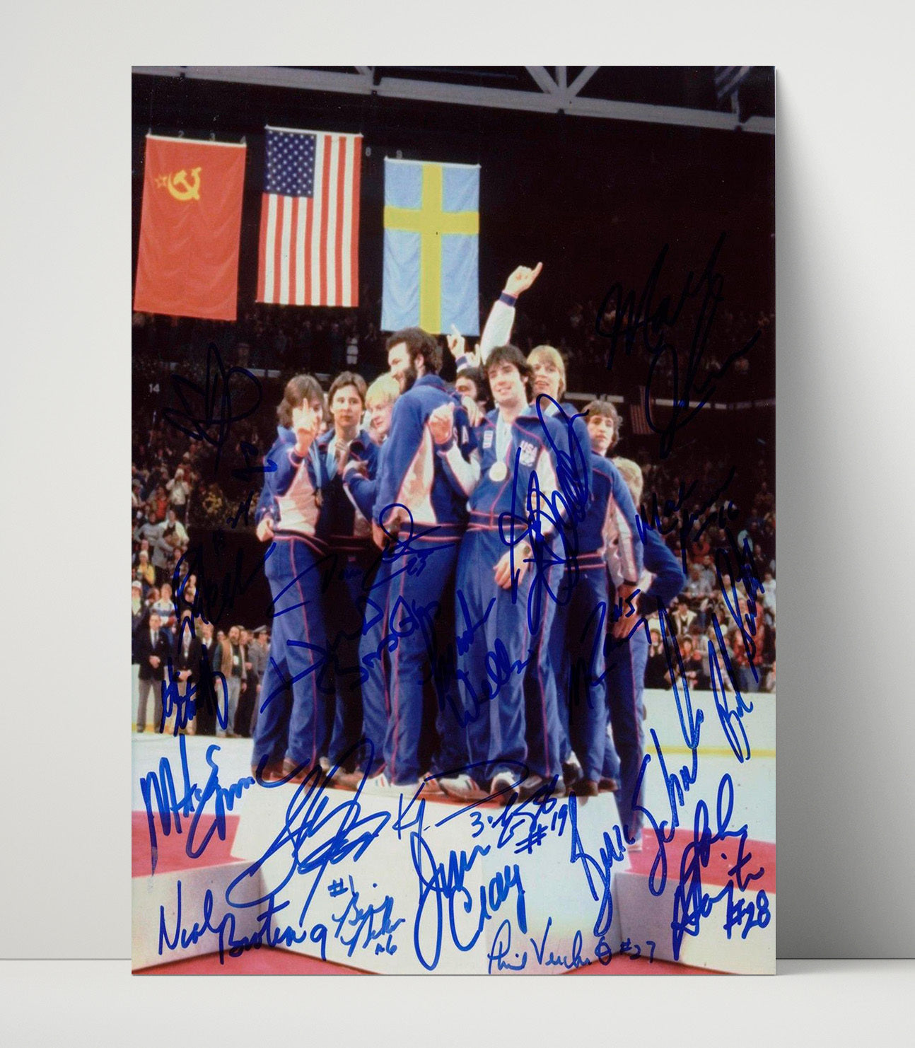 USA Hockey Team - Miracle on Ice Gold Medal Celebration 1980 Olympic Wall Art 16x20 Unframed Print wall art print – Olympic Wall Art decor