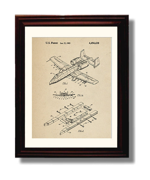 Patent Print - Aircraft Model Assembly System - Unknown Inventor - 1985 - Patent 4494438 Patent Wall Art