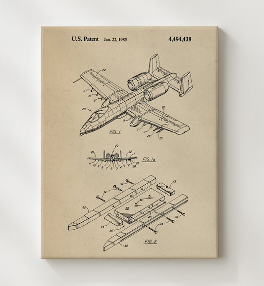 Aircraft Model Assembly System 1985 patent print wall art 8x10 Canvas