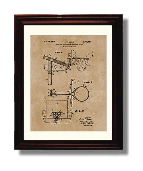 Patent Print - Basketball Backboard - Patent Illustration Patent Wall Art