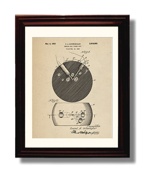 Patent Print - Bowling Ball Finger Grip - C A Schwoegler - 1952 - Patent 2616695 Patent Wall Art