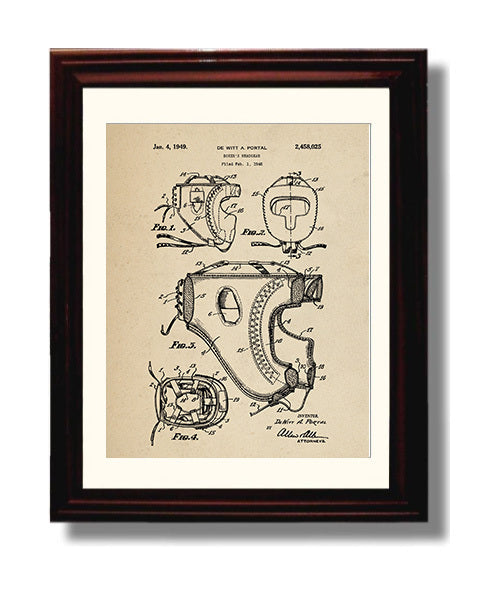 Patent Print - Boxers Headgear - De Witt A Portal - 1949 - Patent 2458025 Patent Wall Art