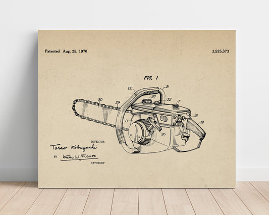 Chainsaw - 1970 Patent - 16x20 Unframed Print