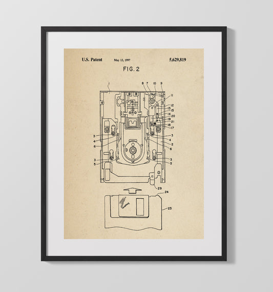 Computer Disk Drive Assembly - 1997 Patent - 16x20 Gallery Frame