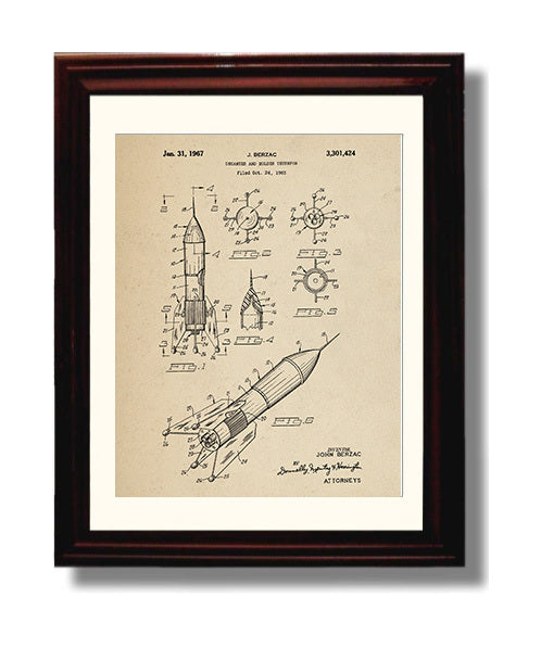 Patent Print - Decanter And Holder Therefor - John Berzac - 1967 - Patent 3301424 Patent Wall Art