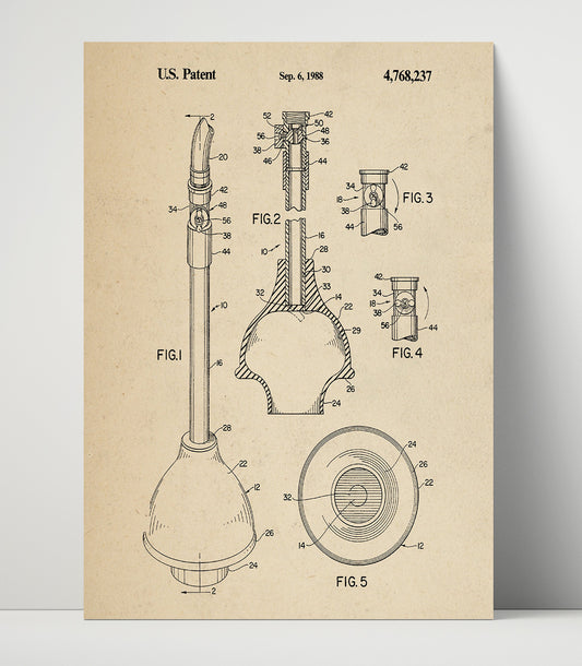 Ear Cleaning Device - 1988 Patent - 16x20 Unframed Print