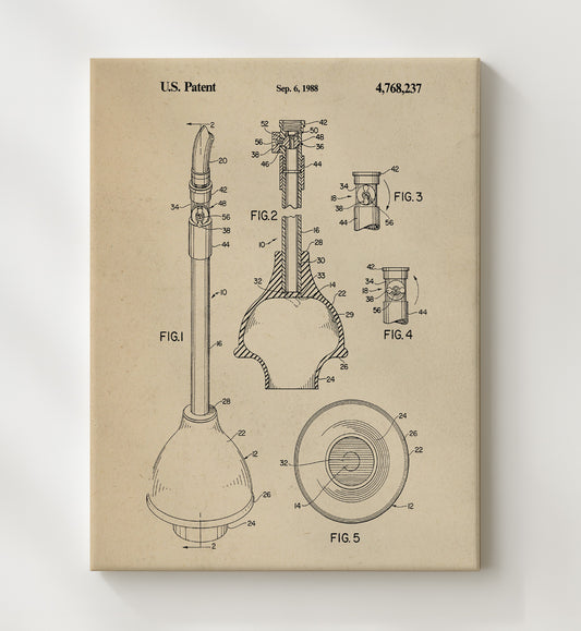 Ear Cleaning Device 1988 patent print wall art 8x10 Canvas