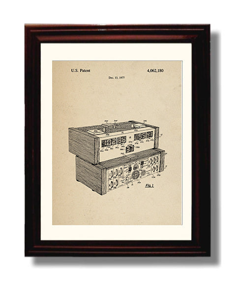 Patent Print - Electronic Chess Clock - Unknown Inventor - 1977 - Patent 4062180 Patent Wall Art