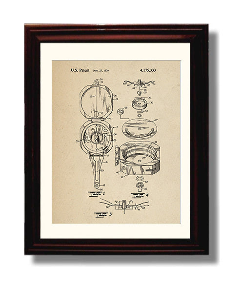 Patent Print - Fishing Reel - Unknown Inventor - 1979 - Patent 4175333 Patent Wall Art
