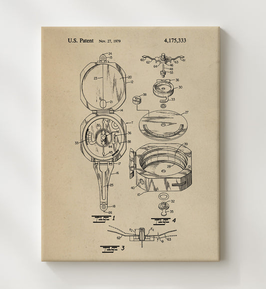 Fishing Reel 1979 patent print wall art 8x10 Canvas