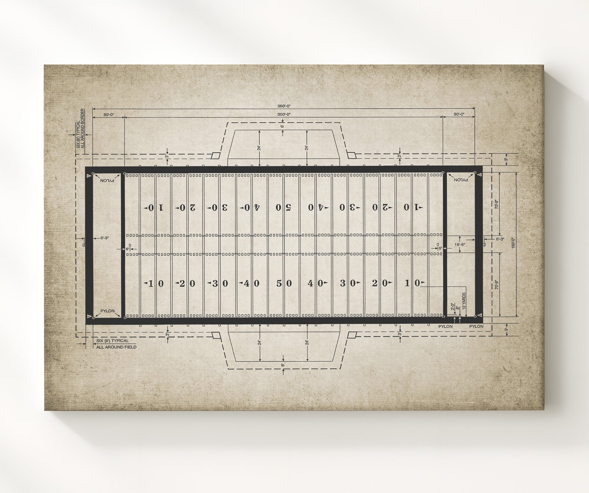 Patent Print - Football Field - Field Design - Landcape Patent Wall Art