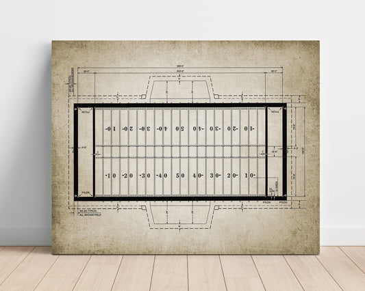 Football Field Patent - 16x20 Unframed Print