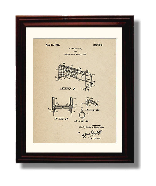 Patent Print - Goal - S Oakes Et Al - 1937 - Patent 2077343 Patent Wall Art