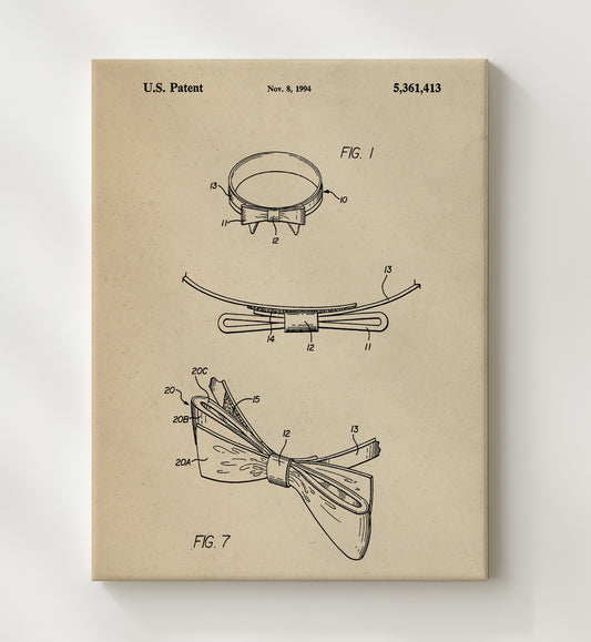 Hair Bow Accessory 1994 patent print wall art 8x10 Canvas