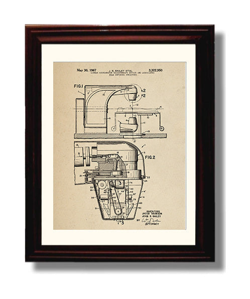 Patent Print - Linear Accelerator Radiotherapy Device And Associated Beam Defining Structure - Jacob Haimson And John S Bailey - 1967 - Patent 3322950 Patent Wall Art