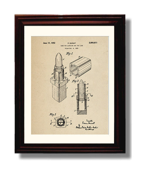 Patent Print - Lipstick Case - Pierre Suinat - 1952 - Patent 2600811 Patent Wall Art