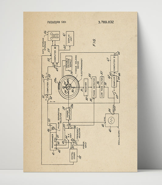 Magnetic Resonance Imaging System - 1974 Patent - 16x20 Unframed Print