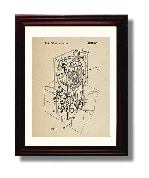 Patent Print - Optical Projection Device - Unknown Inventor - 1977 - Patent 4038055 Patent Wall Art