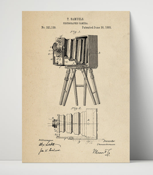 Camera - 1885 Patent - 16x20 Unframed Print