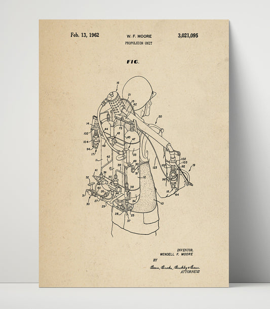 Propulsion Unit - 1962 Patent - 16x20 Unframed Print