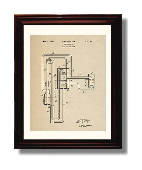 Patent Print - Refrigeration System - Albert Einstein And Leo Szilard - 1930 - Patent 1781541 Patent Wall Art