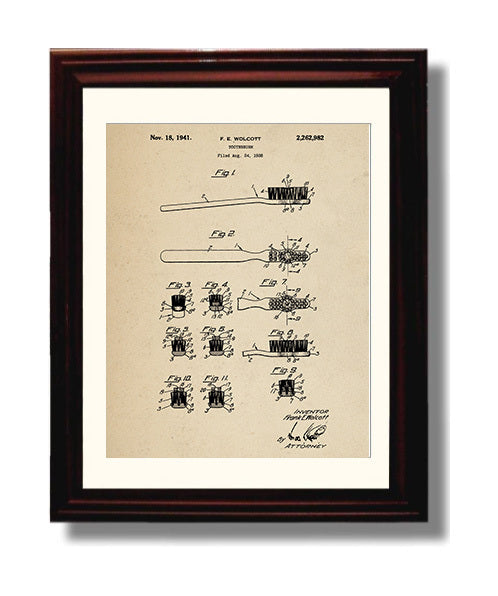 Patent Print - Wringer Machine Cross Section - John M Laughlin - 1870 - Patent 107518 - Portrait Alt 2 Patent Wall Art