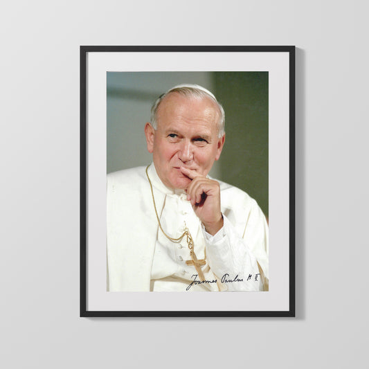 History Poster Print: Pope John Paul II Autograph Promo Print - vintageframedprints.com
