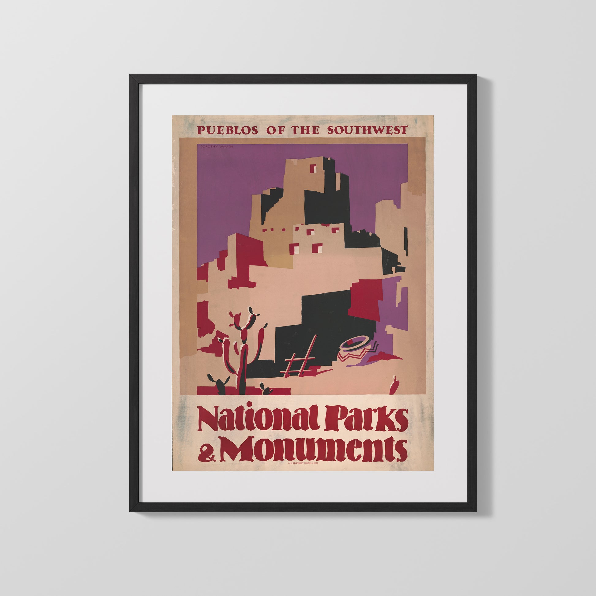 National Parks Poster Print: Pueblos of the Southwest - vintageframedprints.com