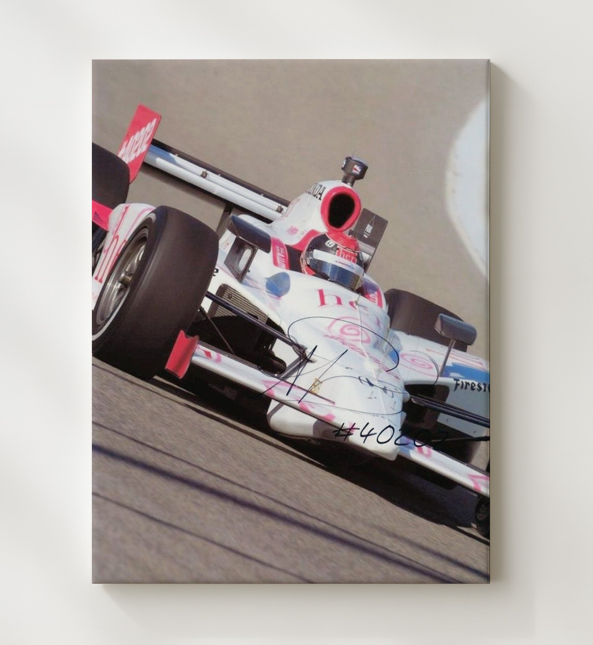 Alex Lloyd - IndyCar Race Car Action - Framed Canvas racing wall art