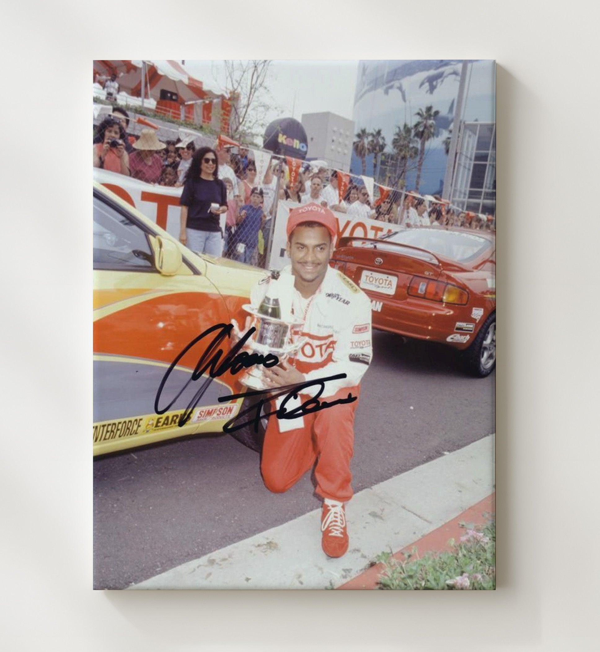 Alfonso Ribeiro - Toyota Grand Prix Celebrity Race Racing Wall Art 20x24 Canvas wall art print – Racing Wall Art decor