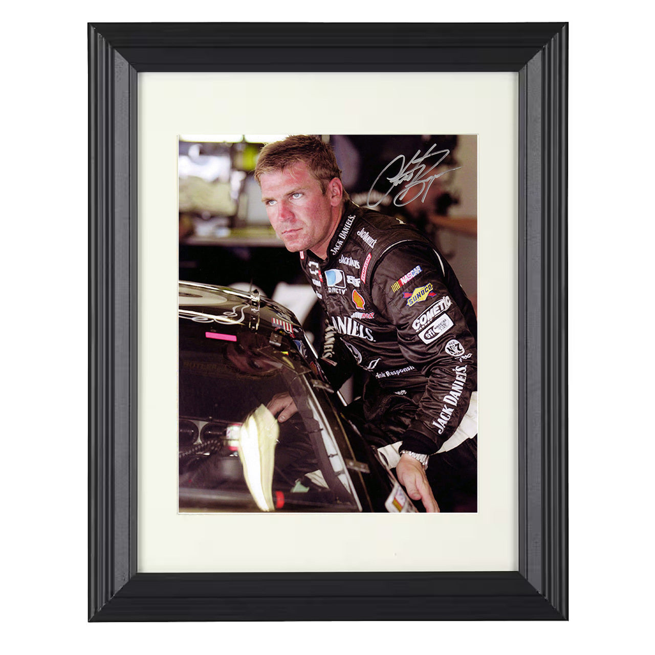 Clint Bowyer – Jack Daniel’s NASCAR Image 8x10 matted black framed racing wall art