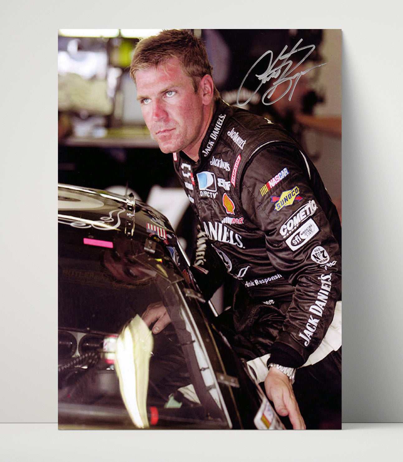 Clint Bowyer - Jack Daniels NASCAR Portrait Racing Wall Art 16x20 Unframed Print wall art print – Racing Wall Art decor
