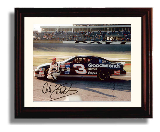 Dale Earnhardt - Goodwrench Chevrolet No 3 Car Portrait Racing Wall Art 8x10 Beveled Frame wall art print – Racing Wall Art decor