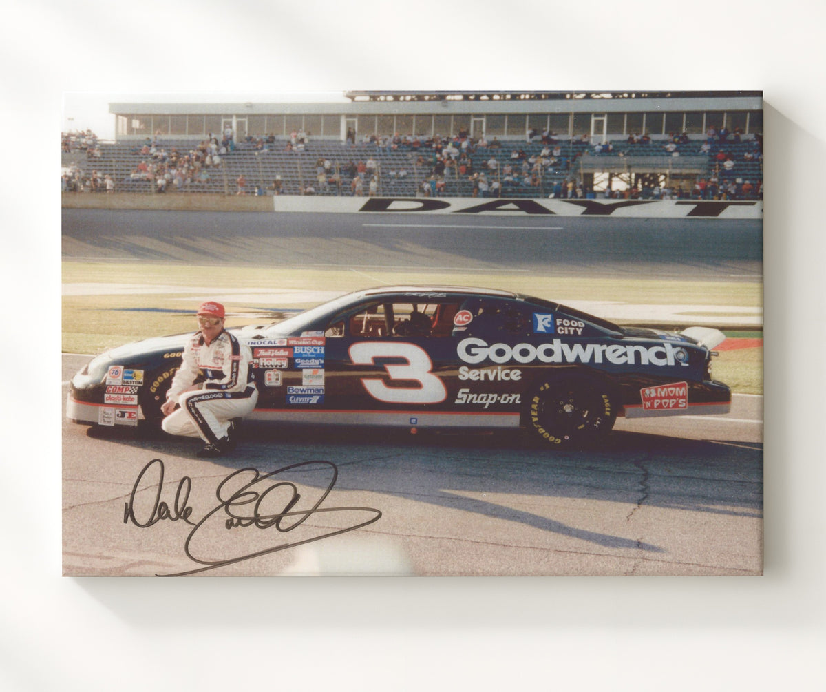 Dale Earnhardt Goodwrench Chevrolet No. 3 - Framed Canvas racing wall art