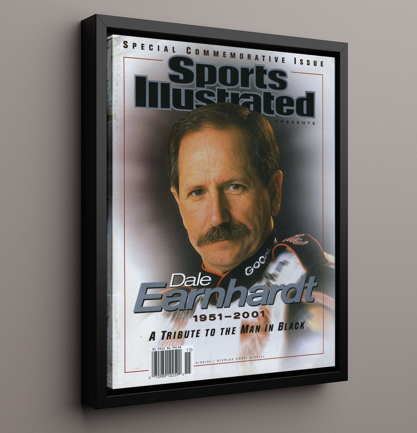 Dale Earnhardt - Sports Illustrated Tribute 2001 Racing Wall Art 16x20 Framed Canvas wall art print – Racing Wall Art decor
