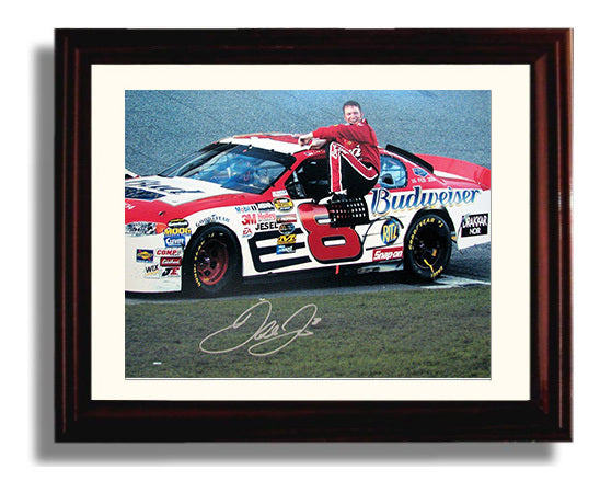 Dale Earnhardt Jr - Budweiser Chevrolet No 8 Victory Pose Racing Wall Art 8x10 Beveled Frame wall art print – Racing Wall Art decor