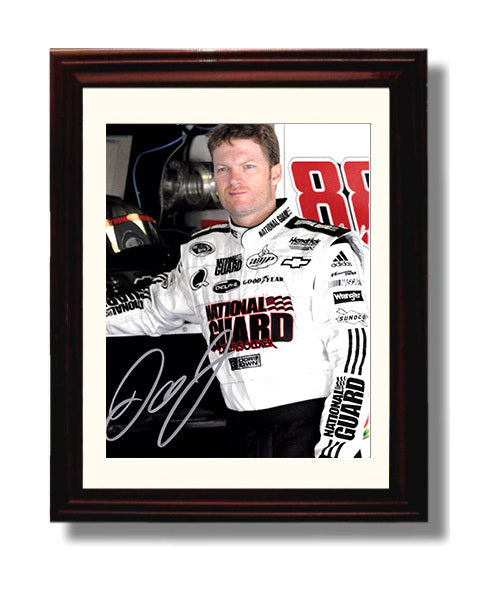 Dale Earnhardt Jr - National Guard NASCAR Portrait Racing Wall Art 8x10 Beveled Frame wall art print – Racing Wall Art decor