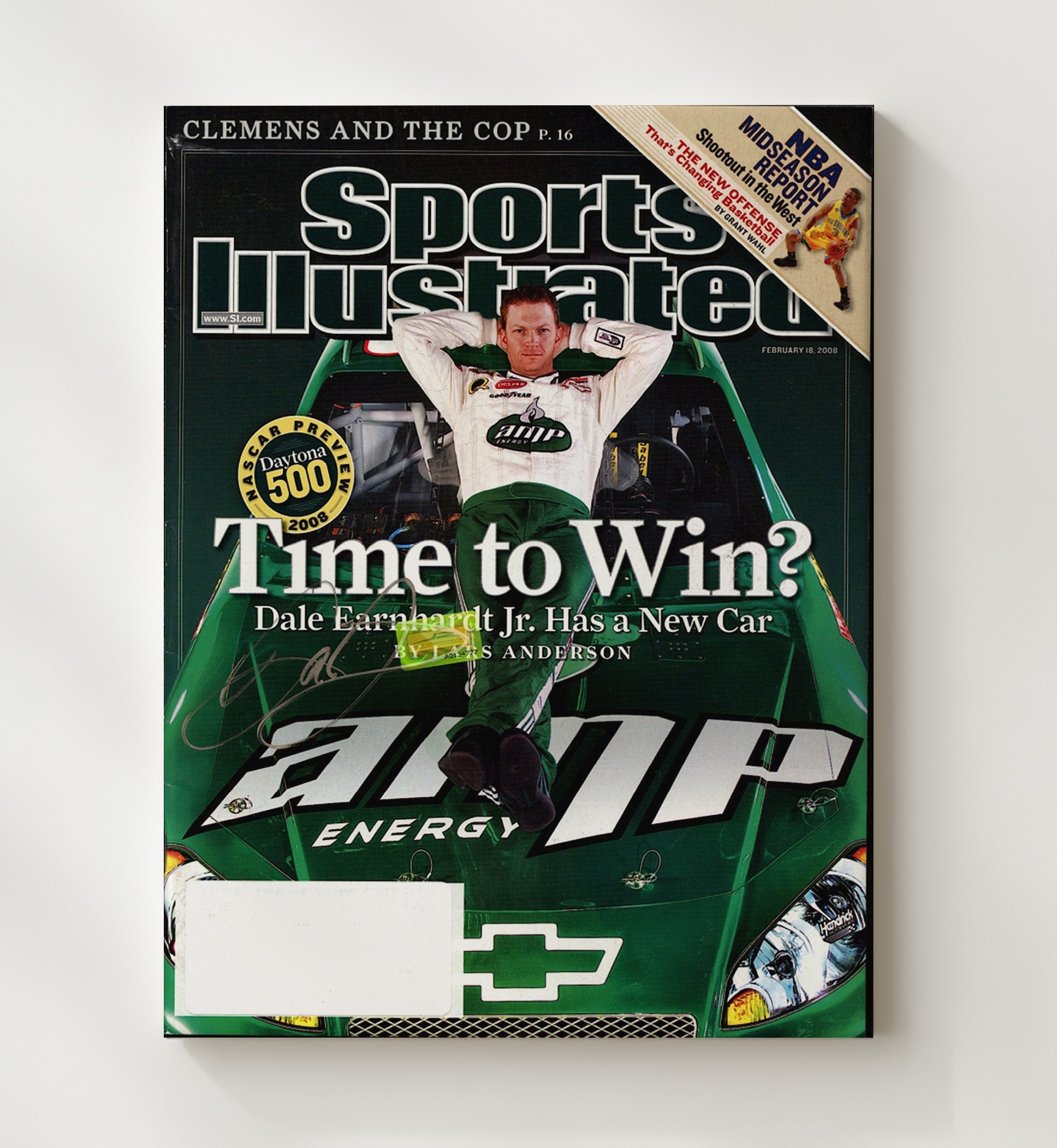 Dale Earnhardt Jr - Time to Win SI Cover Racing Wall Art 20x24 Canvas wall art print – Racing Wall Art decor
