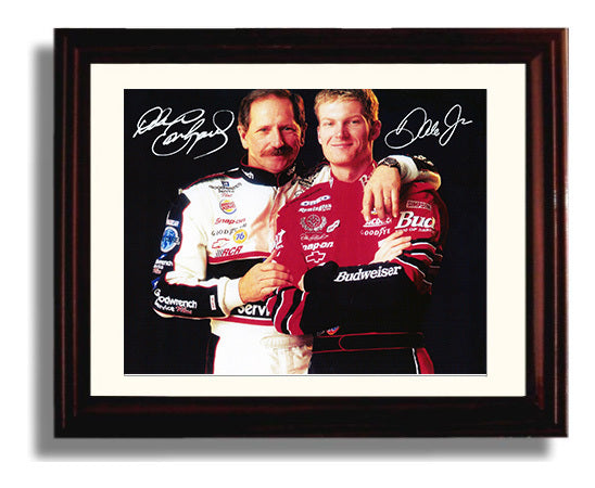 Dale Earnhardt Jr and Sr - Father Son- Landscape.jpg Racing Wall Art 8x10 Beveled Frame wall art print – Racing Wall Art decor