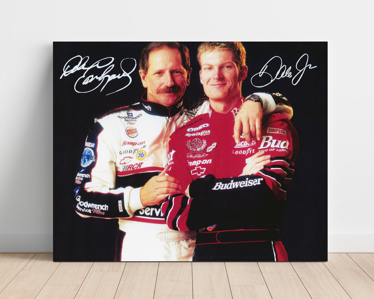 Dale Earnhardt Jr and Sr - Father Son - Gallery Frame racing wall art
