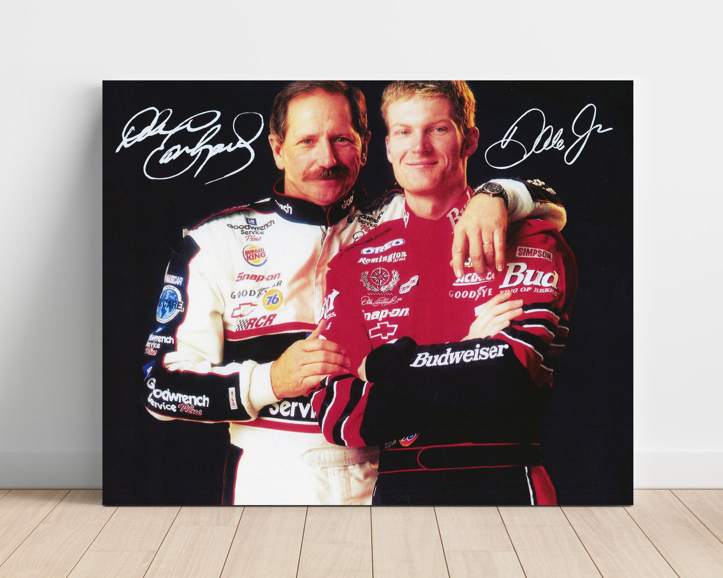 Dale Earnhardt Jr and Sr - Father Son- Landscape.jpg Racing Wall Art 16x20 Unframed Print wall art print – Racing Wall Art decor