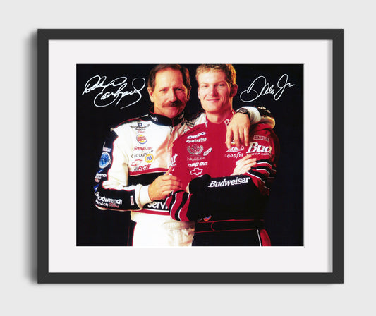 Dale Earnhardt Jr and Sr - Father Son - Canvas racing wall art