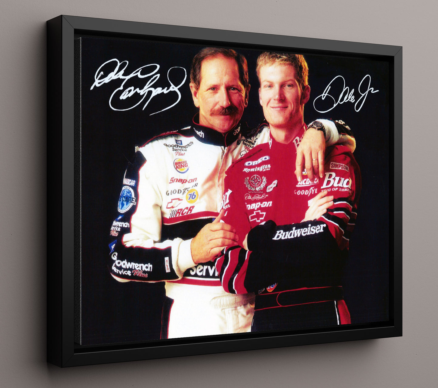 Dale Earnhardt Jr and Sr - Father Son - Unframed Print racing wall art